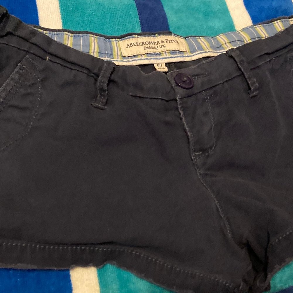Abercrombie & Fitch Navy Jean Shorts
